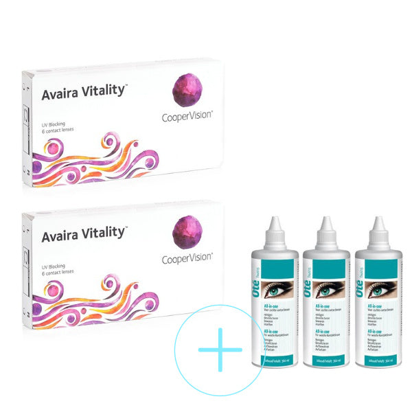 Avaira Vitality All-in-one - Basic Promo Pack = bestaat uit 2x 6pack + 3 flesjes vloeistof