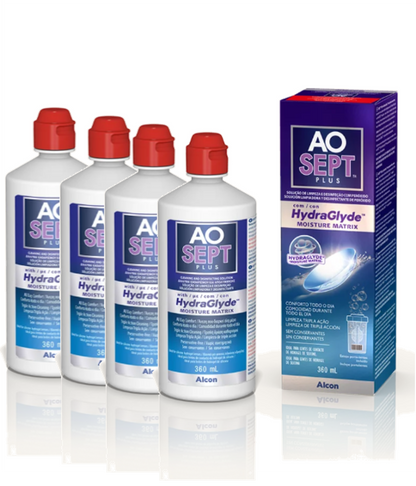 Aosept Plus Hydraglyde - 4x360ml Multipack